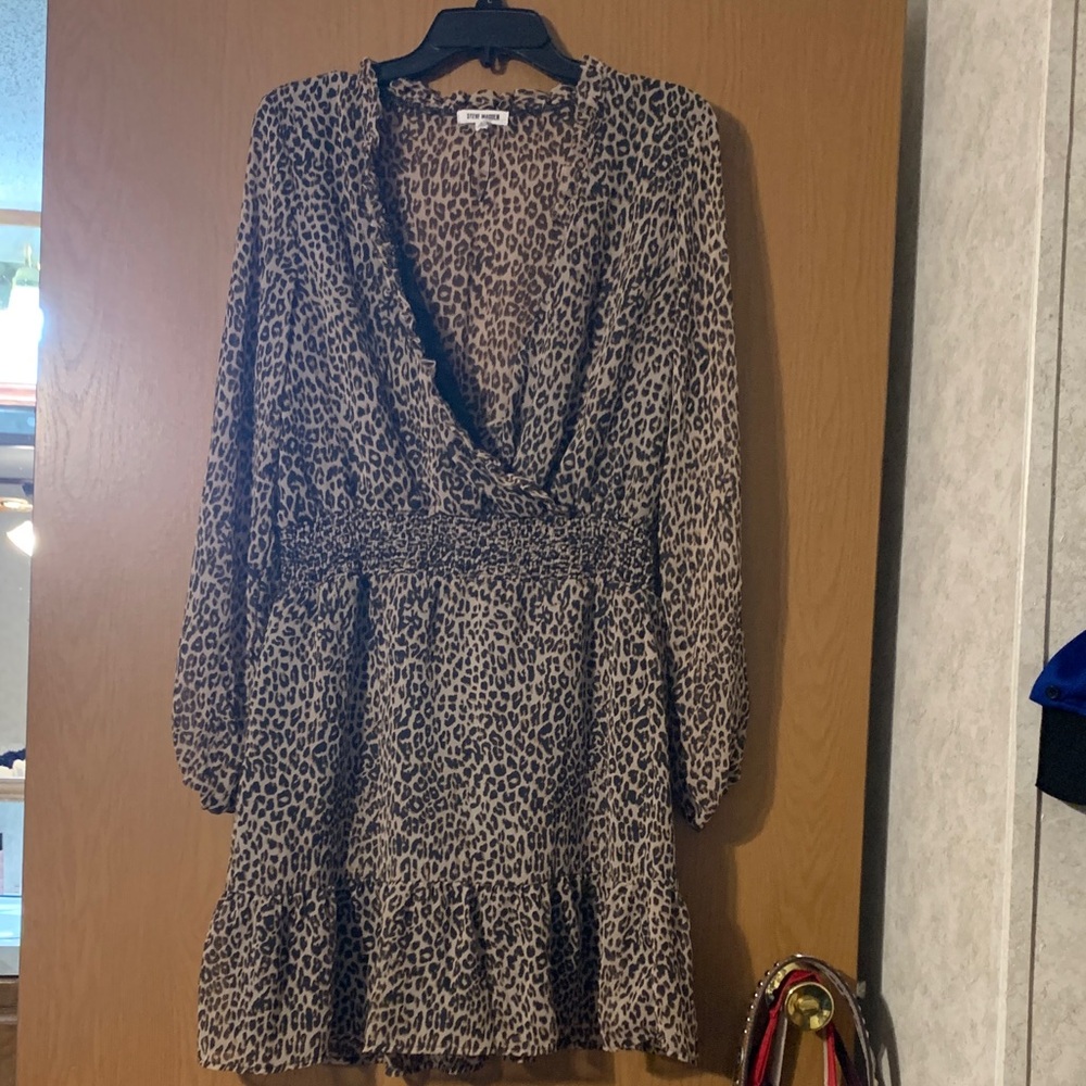 Steve Madden Animal Print Long Sleeve Dress